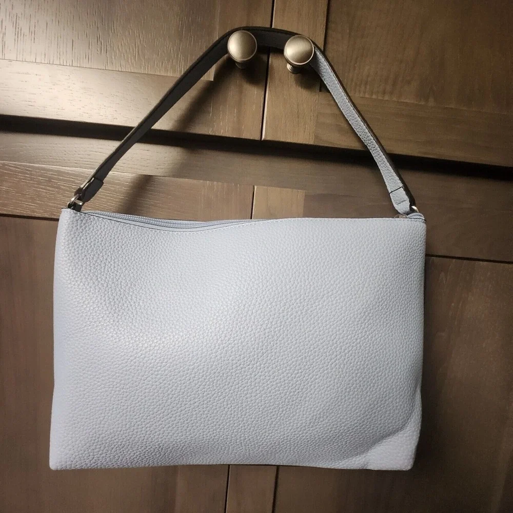 Guess Women's Faux Pebbled Texture Leather Baby Sky‎ Blue Shoulder Purse Spring